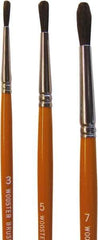 Wooster Brush - #7 Camel Hair Artist's Paint Brush - 3/16" Wide, 3/4" Bristle Length, 5-11/16" Plastic Handle - USA Tool & Supply