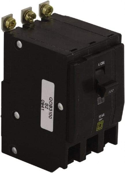 Square D - 100 Amp, 240 VAC, 3 Pole, Bolt On Miniature Circuit Breaker - 4-2/0 AWG - USA Tool & Supply