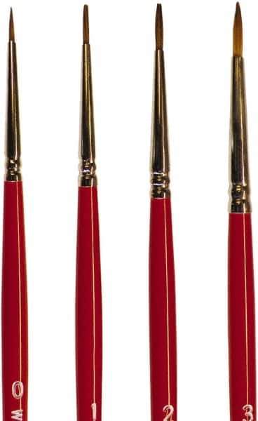 Wooster Brush - #1 Sable Artist's Paint Brush - 7/16" Wide, 19/64" Bristle Length, 5-3/4" Plastic Handle - USA Tool & Supply
