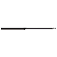 Harvey Tool - 1/16" Diam, 3/32" LOC, 3 Flute Solid Carbide Ball End Mill - Exact Industrial Supply