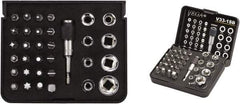 VEGA Industries - 33 Piece, 1/4" Drive Screwdriver Bit Set - #1 to #3 Phillips, 5/64 to 3/16" Hex, T10 to T40 Torx, #1 to #3 Square Recess - USA Tool & Supply