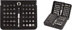 VEGA Industries - 50 Piece, 1/4" Drive Screwdriver Bit Set - #0 to #3 Phillips, 1/16 to 5/16" Hex, T5 to T40 Torx - USA Tool & Supply