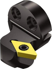 Sandvik Coromant - Right Hand, 25 DCMT 2(1.5)1 Modular Turning and Profiling Cutting Unit Head - Screw and Clamp Holding Method, 1.2992 Inch Hole Diameter, Through Coolant - USA Tool & Supply