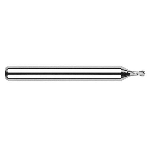 Miniature End Mills - Stub & Standard - 0.0310″ (1/32″) Cutter Diameter × 0.0100″ Radius × 0.0930″ (3/32″) Length of Cut Carbide Corner Radius End Mill, 2 Flutes