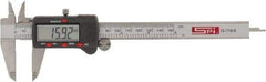 SPI - 0 to 150mm Range, 0.01mm Resolution, Electronic Caliper - Stainless Steel with 40mm Stainless Steel Jaws, 0.001" Accuracy - USA Tool & Supply