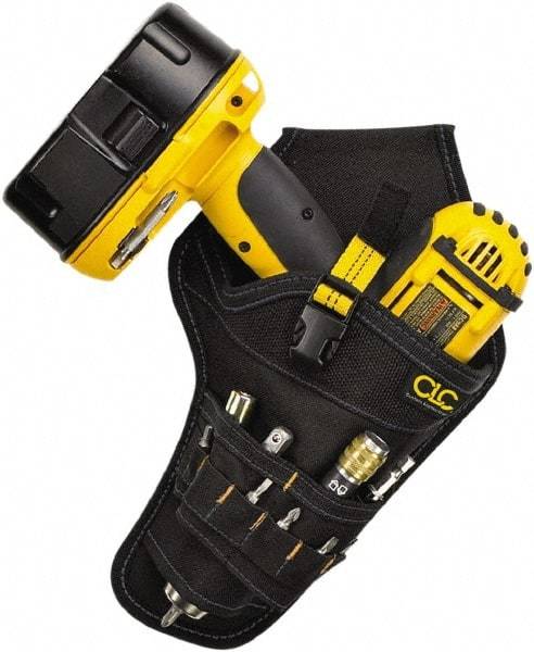 CLC - Drill/Impact Driver Holster with 8 Pockets - Ballistic Polyester, Black - USA Tool & Supply