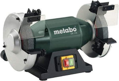 Metabo - 7" Wheel Diam x 1" Wheel Width, 1 hp Bench Grinder - 1" Arbor Hole Diam, 1 Phase, 3,570 Max RPM, 120 Volts - USA Tool & Supply