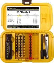 Chapman - 29 Piece, 1/4" Drive Screwdriver Bit Set - #1 & #2 Phillips, 0.05 to 1/4" Hex - USA Tool & Supply