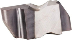 Kennametal - 3062NR Grade KCU25, 3.18mm Cutting Width Carbide Grooving Insert - 3.81mm Max Depth of Cut, Left Hand, 1.59mm Corner Radius, AlTiN Finish - USA Tool & Supply