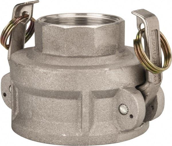 Value Collection - 3" Aluminum Cam & Groove Suction & Discharge Hose Female Coupler Female NPT Thread - Part D, 2" Thread, 500 Max psi - USA Tool & Supply