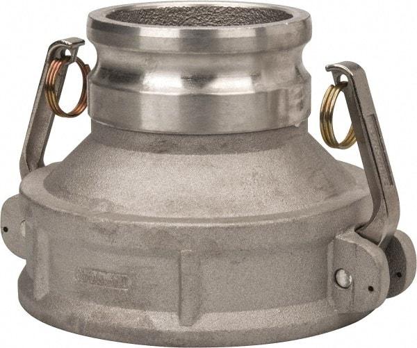 Value Collection - 6" Aluminum Cam & Groove Suction & Discharge Hose Female Coupler Male Adapter - 4" Thread, 300 Max psi - USA Tool & Supply