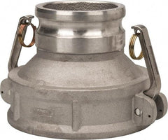 Value Collection - 6" Aluminum Cam & Groove Suction & Discharge Hose Female Coupler Male Adapter - 4" Thread, 300 Max psi - USA Tool & Supply