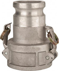 Value Collection - 3" Aluminum Cam & Groove Suction & Discharge Hose Female Coupler Male Adapter - 2-1/2" Thread, 600 Max psi - USA Tool & Supply