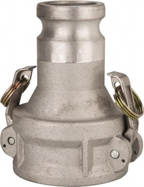Value Collection - 3" Aluminum Cam & Groove Suction & Discharge Hose Female Coupler Male Adapter - 2" Thread, 500 Max psi - USA Tool & Supply