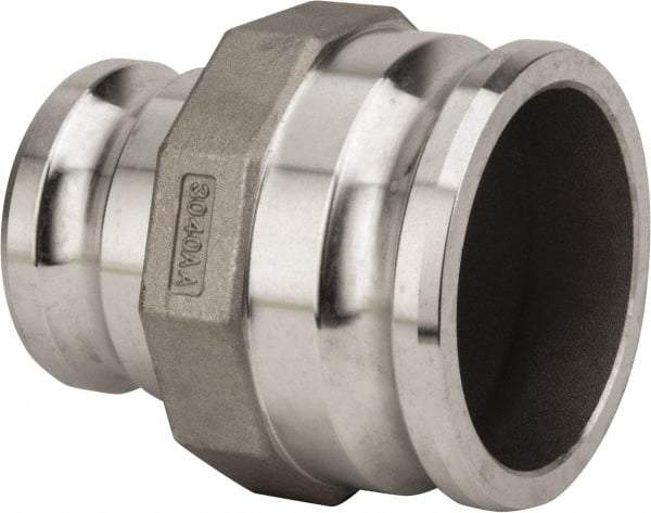 Value Collection - 3" Aluminum Cam & Groove Suction & Discharge Hose Spool Adapter - 4" Thread, 500 Max psi - USA Tool & Supply