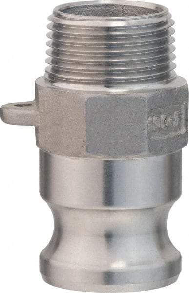 Value Collection - 6" Aluminum Cam & Groove Suction & Discharge Hose Male Adapter Male NPT Thread - Part F, 6" Thread, 300 Max psi - USA Tool & Supply