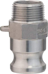 Value Collection - 4" Stainless Steel Cam & Groove Suction & Discharge Hose Male Adapter Male NPT Thread - Part F, 4" Thread, 400 Max psi - USA Tool & Supply