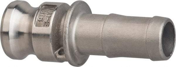 Value Collection - 1/2" Stainless Steel Cam & Groove Suction & Discharge Hose Male Adapter Hose Shank - Part E, 600 Max psi - USA Tool & Supply