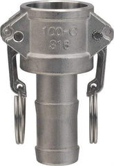Value Collection - 2" Aluminum Cam & Groove Suction & Discharge Hose Female Coupler Hose Shank - Part C, 1,000 Max psi - USA Tool & Supply