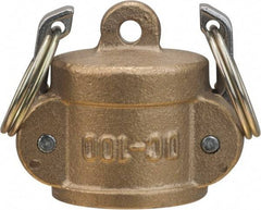 Value Collection - 2" Brass Cam & Groove Suction & Discharge Hose Dust Cap For Use with Adapters - Part DC, 1,000 Max psi - USA Tool & Supply