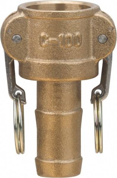 Value Collection - 2" Brass Cam & Groove Suction & Discharge Hose Female Coupler Hose Shank - Part C, 1,000 Max psi - USA Tool & Supply