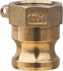 Value Collection - 3" Brass Cam & Groove Suction & Discharge Hose Male Adapter Female NPT Thread - Part A, 3" Thread, 500 Max psi - USA Tool & Supply