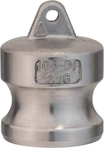 Value Collection - 4" Stainless Steel Cam & Groove Suction & Discharge Hose Dust Plug For Use with Couplers - Part DP, 400 Max psi - USA Tool & Supply