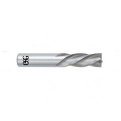 1/2 Dia. x 3 Overall Length 4-Flute Square End Solid Carbide SE End Mill-Round Shank-Center Cutting-Uncoated - USA Tool & Supply
