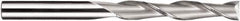 SGS - 3/8", 1-3/4" LOC, 3/8" Shank Diam, 4" OAL, 2 Flute, Solid Carbide Square End Mill - Single End, TiN Finish, Spiral Flute, 30° Helix, Centercutting, Right Hand Cut, Right Hand Flute, Series 3EL - USA Tool & Supply