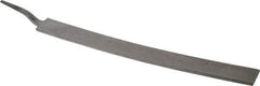 PFERD - 14" Long, Smooth Cut, Flat American-Pattern File - Single/Curved Cut, 0.38" Overall Thickness, Flexible, Tang - USA Tool & Supply