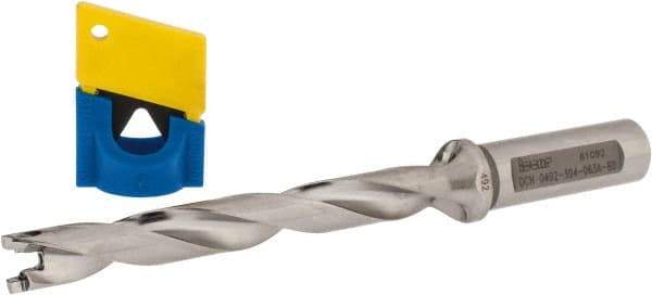 Iscar - 0.492" to 0.508" Diam, 8xD, 3.94" Max Depth, 0.63" Shank Diam, 6-1/2" OAL, Replaceable-Tip Drill - FCP, ICK, ICK-2M, ICM, ICP, iCP-2M Insert, 44815389 Toolholder, Series SumoCham - USA Tool & Supply