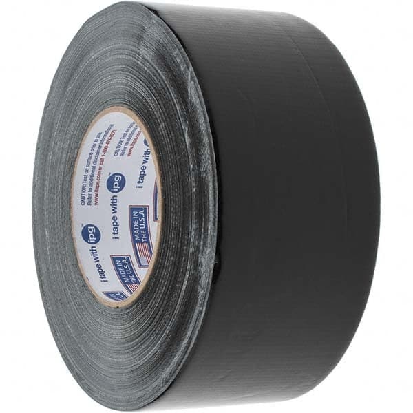 Intertape - 54.8m x 2-53/64" x 11 mil Black Polyethylene Film Duct Tape - USA Tool & Supply