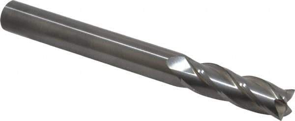OSG - 5/8", 2" LOC, 5/8" Shank Diam, 6" OAL, 4 Flute, Solid Carbide Square End Mill - Single End, Uncoated, Spiral Flute, 30° Helix, Centercutting, Right Hand Cut, Right Hand Flute, Series 484 - USA Tool & Supply