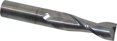 OSG - 3/4", 2-1/4" LOC, 3/4" Shank Diam, 5" OAL, 2 Flute, Solid Carbide Square End Mill - Single End, TiCN Finish, Spiral Flute, 30° Helix, Centercutting, Right Hand Cut, Right Hand Flute, Series 462 - USA Tool & Supply
