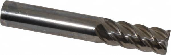 OSG - 7/16", 7/8" LOC, 7/16" Shank Diam, 2-1/2" OAL, 5 Flute, Solid Carbide Square End Mill - USA Tool & Supply