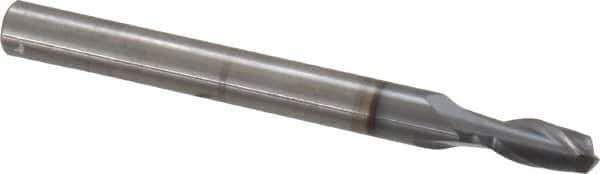 OSG - 5/32", 5/16" LOC, 3/16" Shank Diam, 2" OAL, 2 Flute, Solid Carbide Square End Mill - Single End, TiCN Finish, Spiral Flute, 30° Helix, Centercutting, Right Hand Cut, Right Hand Flute, Series 412 - USA Tool & Supply