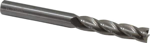 OSG - 10mm, 45mm LOC, 10mm Shank Diam, 100mm OAL, 4 Flute, Solid Carbide Square End Mill - Single End, Uncoated, Spiral Flute, 30° Helix, Centercutting, Right Hand Cut, Right Hand Flute, Series 484 - USA Tool & Supply
