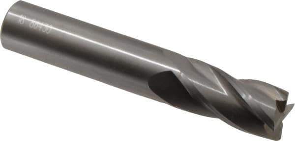 OSG - 18mm, 38mm LOC, 18mm Shank Diam, 104mm OAL, 4 Flute, Solid Carbide Square End Mill - Single End, Uncoated, Spiral Flute, 30° Helix, Centercutting, Right Hand Cut, Right Hand Flute, Series 404 - USA Tool & Supply