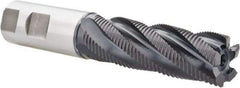 Hertel - 1" Diam, Fine Pitch, 3" LOC, 5 Flute Cobalt Roughing Square End Mill - TiAlN Finish, 5-1/2" OAL, 1" Shank Diam, Single End, 30° Helix - USA Tool & Supply