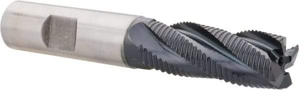 Hertel - 5/8" Diam, Fine Pitch, 1-5/8" LOC, 4 Flute Cobalt Roughing Square End Mill - TiAlN Finish, 3-3/4" OAL, 5/8" Shank Diam, Single End, 30° Helix - USA Tool & Supply