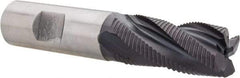 Hertel - 3/4" Diam, Fine Pitch, 1-5/8" LOC, 4 Flute Cobalt Roughing Square End Mill - TiAlN Finish, 3-7/8" OAL, 3/4" Shank Diam, Single End, 30° Helix - USA Tool & Supply