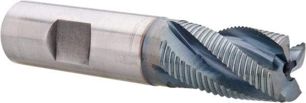 Hertel - 3/4" Diam, Fine Pitch, 1-1/4" LOC, 4 Flute Cobalt Roughing Square End Mill - TiCN Finish, 3-1/2" OAL, 3/4" Shank Diam, Single End, 30° Helix - USA Tool & Supply