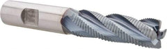 Hertel - 7/16" Diam, Fine Pitch, 1" LOC, 4 Flute Cobalt Roughing Square End Mill - TiCN Finish, 2-11/16" OAL, 3/8" Shank Diam, Single End, 30° Helix - USA Tool & Supply