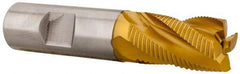 Hertel - 3/4" Diam, Fine Pitch, 1-1/4" LOC, 4 Flute Cobalt Roughing Square End Mill - TiN Finish, 3-1/2" OAL, 3/4" Shank Diam, Single End, 30° Helix - USA Tool & Supply