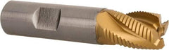 Hertel - 5/8" Diam, Fine Pitch, 3/4" LOC, 4 Flute Cobalt Roughing Square End Mill - TiN Finish, 2-7/8" OAL, 5/8" Shank Diam, Single End, 30° Helix - USA Tool & Supply