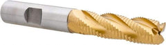 Hertel - 1/2" Diam, Fine Pitch, 1-5/8" LOC, 4 Flute Cobalt Roughing Square End Mill - TiN Finish, 3-5/8" OAL, 1/2" Shank Diam, Single End, 30° Helix - USA Tool & Supply