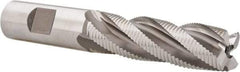 Hertel - 3/4" Diam, Fine Pitch, 2-1/2" LOC, 4 Flute Cobalt Roughing Square End Mill - Uncoated, 4-5/8" OAL, 3/4" Shank Diam, Single End, 30° Helix - USA Tool & Supply
