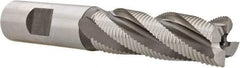 Hertel - 3/4" Diam, Fine Pitch, 2-1/4" LOC, 4 Flute Cobalt Roughing Square End Mill - Uncoated, 4-1/2" OAL, 3/4" Shank Diam, Single End, 30° Helix - USA Tool & Supply