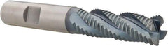 Hertel - 1/2" Diam, Coarse Pitch, 1-5/8" LOC, 4 Flute Cobalt Roughing Square End Mill - TiCN Finish, 3-5/8" OAL, 1/2" Shank Diam, Single End, Centercutting, 30° Helix - USA Tool & Supply