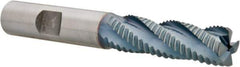 Hertel - 1/2" Diam, Coarse Pitch, 1-5/8" LOC, 4 Flute Cobalt Roughing Square End Mill - TiCN Finish, 3-5/8" OAL, 1/2" Shank Diam, Single End, 30° Helix - USA Tool & Supply